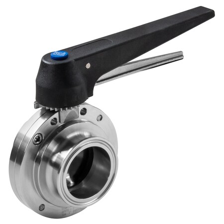 4 Butterfly Valve, Trigger Handle/Clamp Ends, 316-Silicone